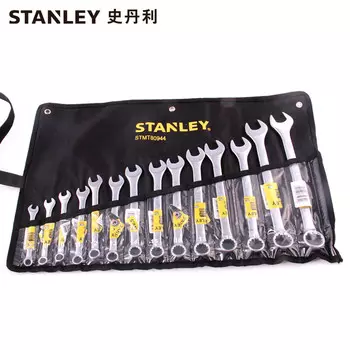 Stanley STANLEY Набор ключей двойного назначения из 14 предметов, рожковый ключ для цветка сливы, 10–32 мм STMT80944-8-23, может быть изготовлен по индивидуальному заказу