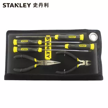 Stanley STANLEY Набор компьютерных инструментов из 6 предметов, многофункциональный набор компьютерных инструментов для электронного ремонта, бытовые плоскогубцы 92-003-23, можно настроить