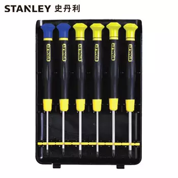 Stanley STANLEY Набор микроотверток в форме креста и риса, 6 предметов, ремонт мобильных телефонов, часы, мини-отвертка, 66-395-23, корпоративная настройка