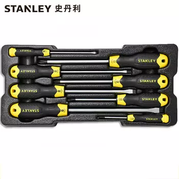 Stanley STANLEY Набор мощных лотков для отверток из 8 предметов Крестовая отвертка STMT74181-8-23 Корпоративная настройка