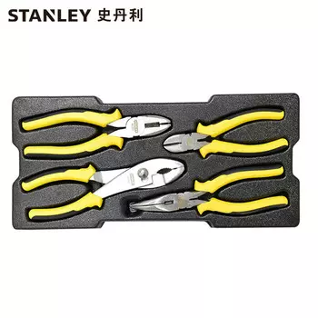 Stanley STANLEY плоскогубцы, набор инструментов из 4 предметов, тиски, острогубцы, диагональные плоскогубцы STMT74179-8-23 Корпоративная настройка