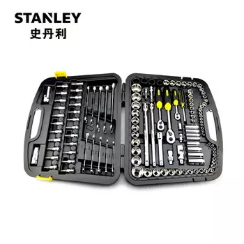 Stanley STANLEY Полный набор инструментов для ремонта автомобилей, 120 предметов, торцевой ключ с храповым механизмом 91-931-1-22