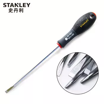 Stanley STANLEY трехцветная шлицевая отвертка с параллельной ручкой 5,5x150 мм, бытовая отвертка, отвертка, многофункциональный инструмент для ремонта 65-094-14