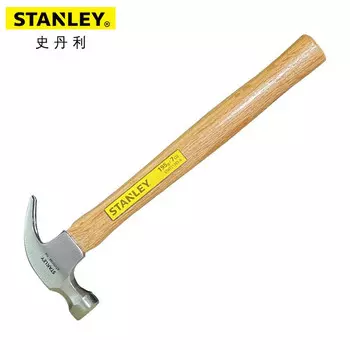Stanley STHT51265-8-23 Молоток-гвоздодер с ручкой из твердой древесины, 7 унций