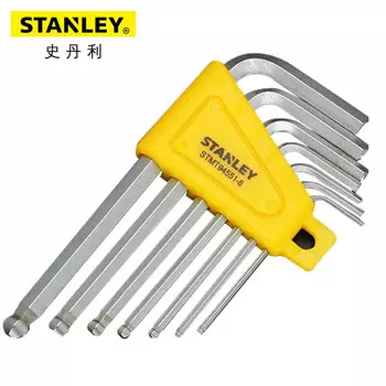STANLEY STMT94551-8-23 Набор из 7 предметов: метрические шестигранные ключи с шаровой головкой и короткой ручкой, 1,5–6 мм