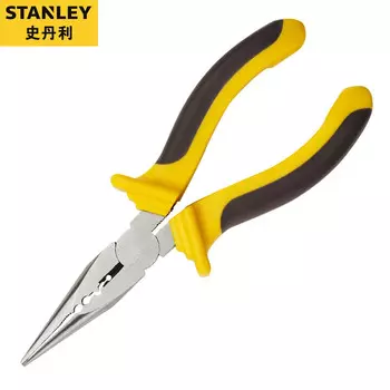 Stanley сверхмощные плоскогубцы с острыми концами, плоскогубцы с острыми концами двойного назначения, многофункциональные плоскогубцы с острыми концами, плоскогубцы с длинными губками, 6 дюймов 84-484-1-22