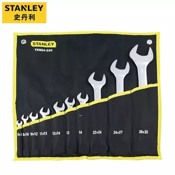 Stanley TK904-23C Набор метрических ключей с двойным отверстием и быстродействующими ключами, 10 предметов/[1 комплект]