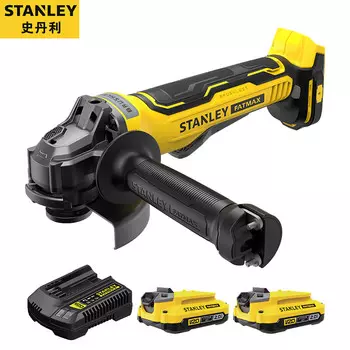 Угловая шлифовальная машина Stanley SBG700-A9, 125 мм + два аккумулятора 2.0Ah, зарядное устройство