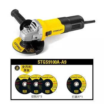 Угловая шлифовальная машина Stanley STGS9100A-A9 со шлифовальным диском
