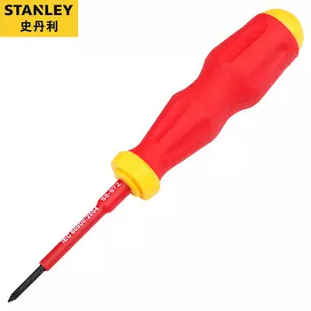 STANLEY VDE1000V, изолированная крестообразная отвертка высокого напряжения № 0x3,0x60 мм 65-972-22