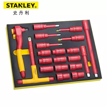 STANLEYSTANLEY Набор из 20 предметов, набор торцевых ключей с изоляцией VDE, 12,5 мм STMT77888-23