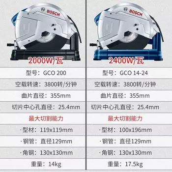 Станок для резки профиля Bosch 2000W GCO-200, комбинированная угловая шлифовальная машина, многофункциональный станок для резки, электрическая пила по стали без зубьев