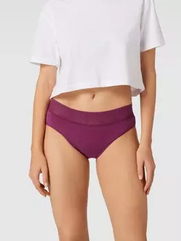 Старинные брюки с вышивкой люверсами, модель «Хипстер» Sloggi, бордовый