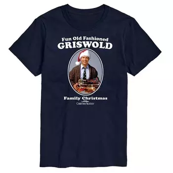 Старомодная футболка с рисунком Griswold Big & Tall National Lampoon's Christmas Vacation Licensed Character, темно-синий