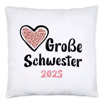 Старшая сестра 2025 Подушка Сестры любят веселье безопасность любовь семейная сплоченность радость веселье сестренка любовь Hey!Print