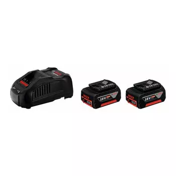 Стартовый комплект аккумуляторов Bosch: 2 x GBA 18 Вольт 5,0 Ач и GAL 1880 CV