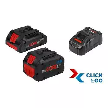 Стартовый набор Bosch 1 x ProCORE18V 4,0 Ач + 1 x ProCORE18V 5,5 Ач + GAL 1880 CV