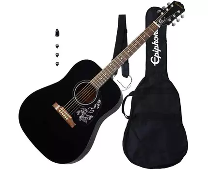 Стартовый набор для акустической гитары Epiphone Starling в цвете Ebony Epiphone Starling Guitar Starter Pack in