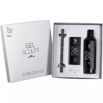 Стартовый набор Peggy Sage Gel Sculpt Tube Gel Sculpt 56 г + флакон с жидким гелем для скульптурирования 240 мл + двойная кисть