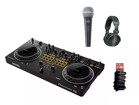Стартовый набор Pioneer DJ DDJ-REV1 для скретча K-REV1-SV100-HP550-MT5-DJ