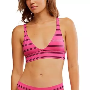 Стартовый полосатый бралетт Free People, розовый