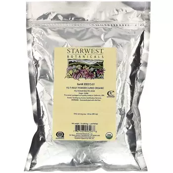 Органический порошок высушенного корня горца Starwest Botanicals, 453,6 г