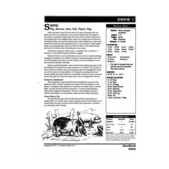 Статья из Бестиария — Свиньи, Harn - Bestiary Articles