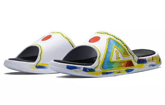 State Extremely Large Triangle 1.0 Шлепанцы мужские белые/желтые/синие Peak