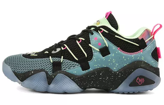 State Pole 6371 Sound Wave массивные кроссовки мужские низкие черные/зеленые Peak