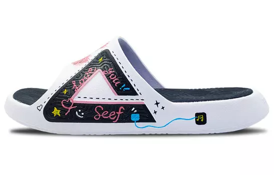 Статистика Сандалии Шлепанцы Мужские Белые/черные Peak