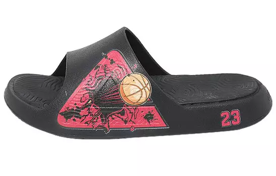 Статистика Сандалии Шлепанцы Мужские Черный/Красный Peak