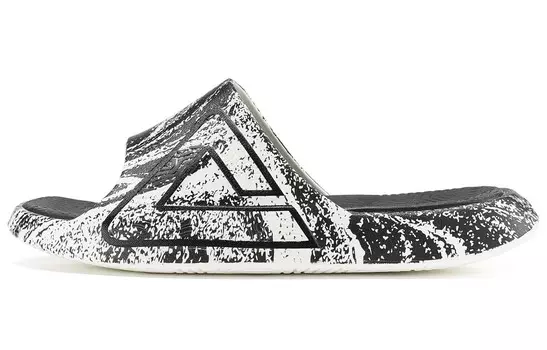 Статистика Сандалии Шлепанцы Мужские Черный/кремовый Peak