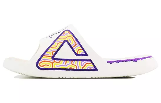 Статистика Сандалии Шлепанцы Мужские Фиолетовый/Желтый Peak