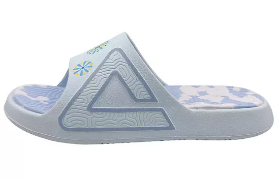 Статистика Сандалии Шлепанцы Унисекс Белый/Голубой Peak