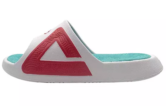 Статистика Сандалии Шлепанцы Унисекс Белый/розовый/бирюзовый Peak