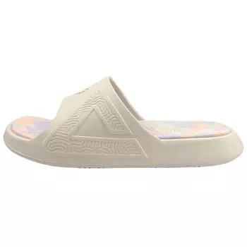 Статистика Сандалии Шлепанцы Унисекс Холщовые Белые/фиолетовые/оранжево-желтые Peak