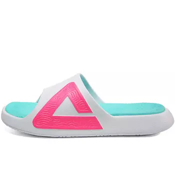 Статистика Сандалии Шлепанцы женские Белые/Зеленые/Красные Peak