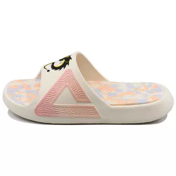 Статистика Сандалии Шлепанцы женские Розовые/Черные/Желтые Peak