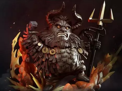 Статуэтка A Chinese Odyssey Bull Demon King Q Statue Darksteel Toys