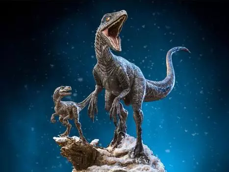Статуэтка Jurassic World: Dominion Blue and Beta 1/10 Art Scale Deluxe Limited Edition Statue Iron Studios