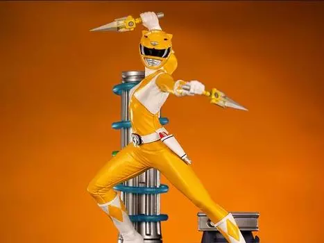 Статуэтка Mighty Morphin Power Rangers Battle Diorama Series Yellow Ranger 1/10 Scale Limited Edition Statue Iron Studios