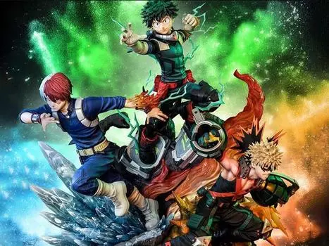 Статуэтка My Hero Academia Ultimate Premium Masterline Midoriya, Bakugo, and Todoroki Deluxe 1/4 Scale Diorama (With Bonus) Prime 1 Studio