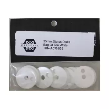 Статусные диски 25 мм — белые, Infinity Markers & Tokens (Warsenal)