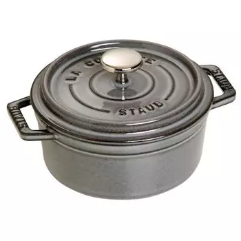 Staub Cocotte 12см круглый графитовый серый, чугун
