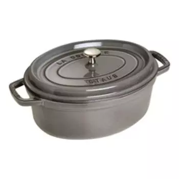 STAUB Cocotte Oval 37 см графитовый серый