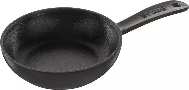 Staub Skillet 40501-142 Skillet Black 6,3 дюйма (16 см) Сковорода, эмалированное литье, утюг, совместимость с индукционной индукцией, аутентичный японский продукт, Black