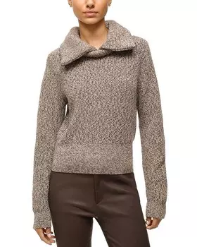 STAUD Кристофер Свитер с круглым вырезом, коричневый/бежевый