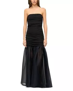 STAUD Лия Платье Русалка, мультиколор