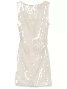 STAUD платье мини Eton, нейтральный