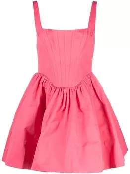 STAUD расклешенное платье мини Landscape, розовый